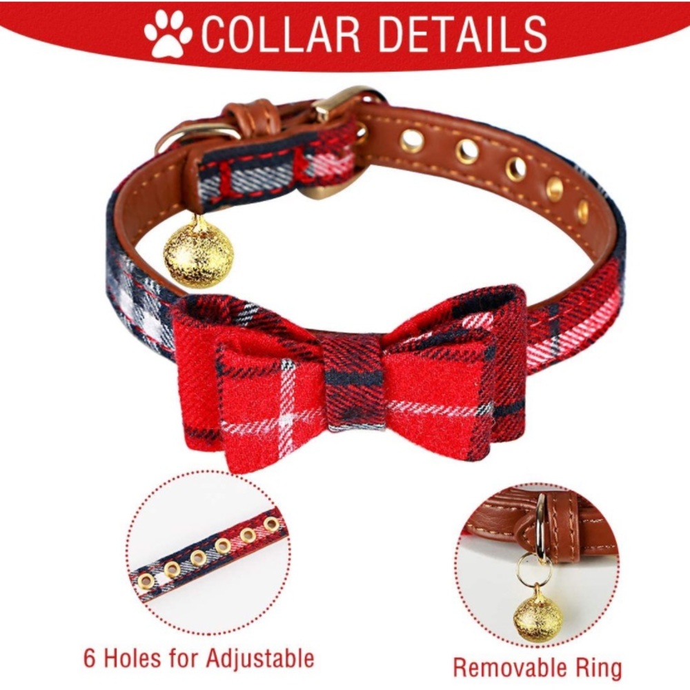 Bow Tie Dog Collar and Leash Set,3 PCS - Picture 5 of 8